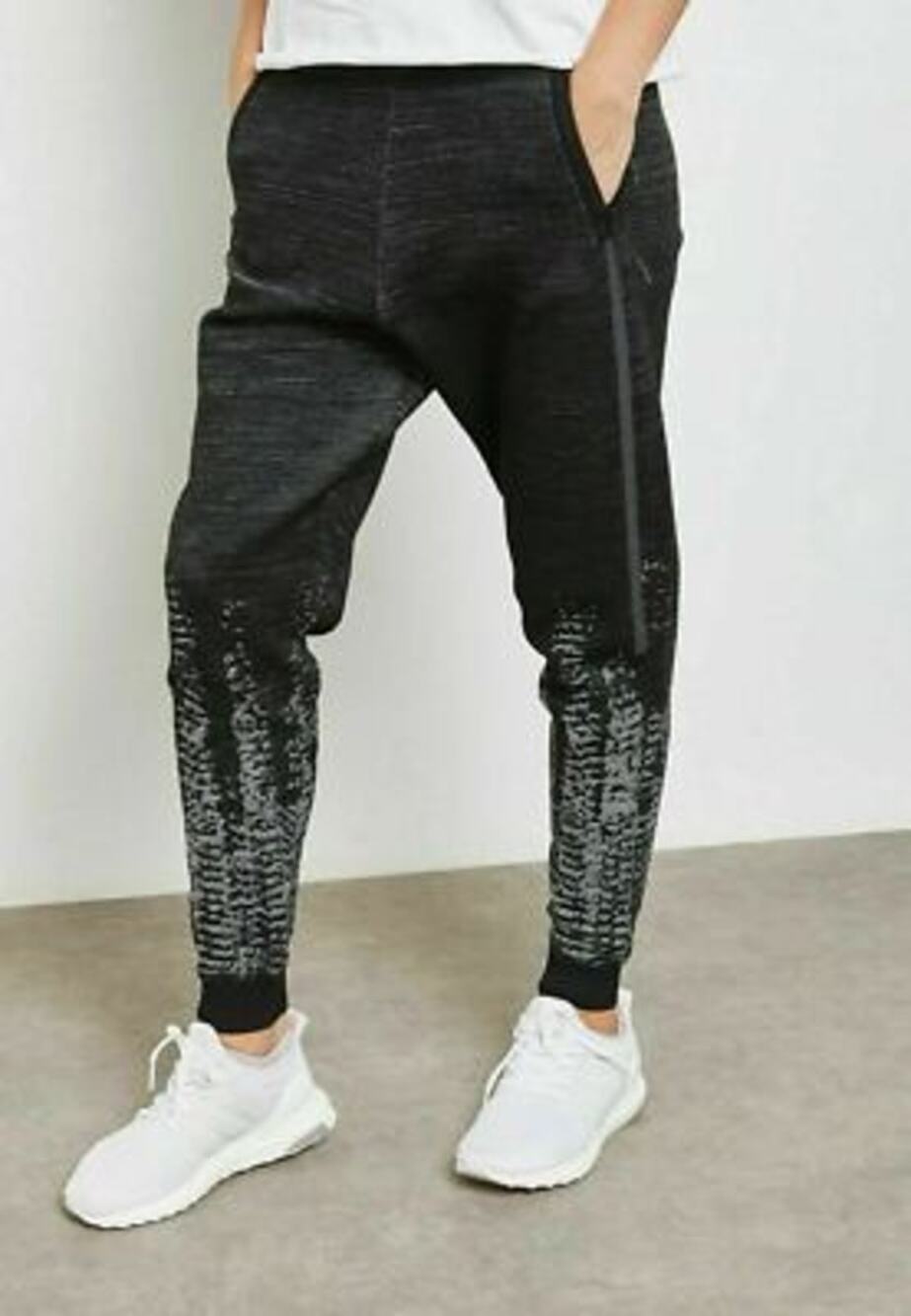 Adidas Z.N.E. Black White Pulse Knit Casual Athletic Pants Size Men's XS